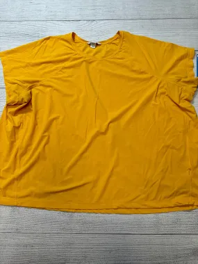 Athletic Top Short Sleeve By Athleta In Yellow, Size: 3x Hidden Zipper Closure Basic Tee