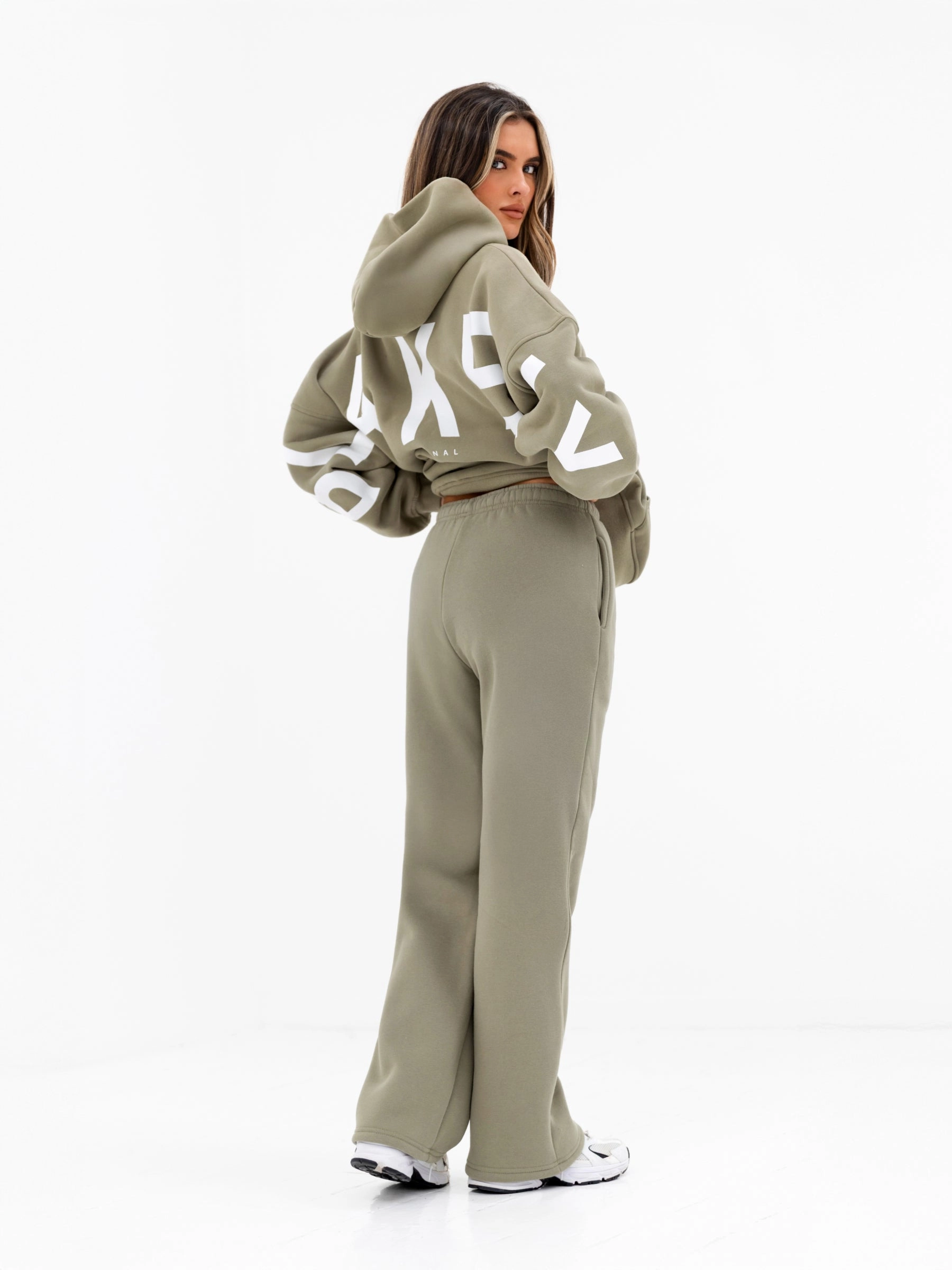 Active Comfort Fit Isabel Wide Leg Sweatpants - Olive