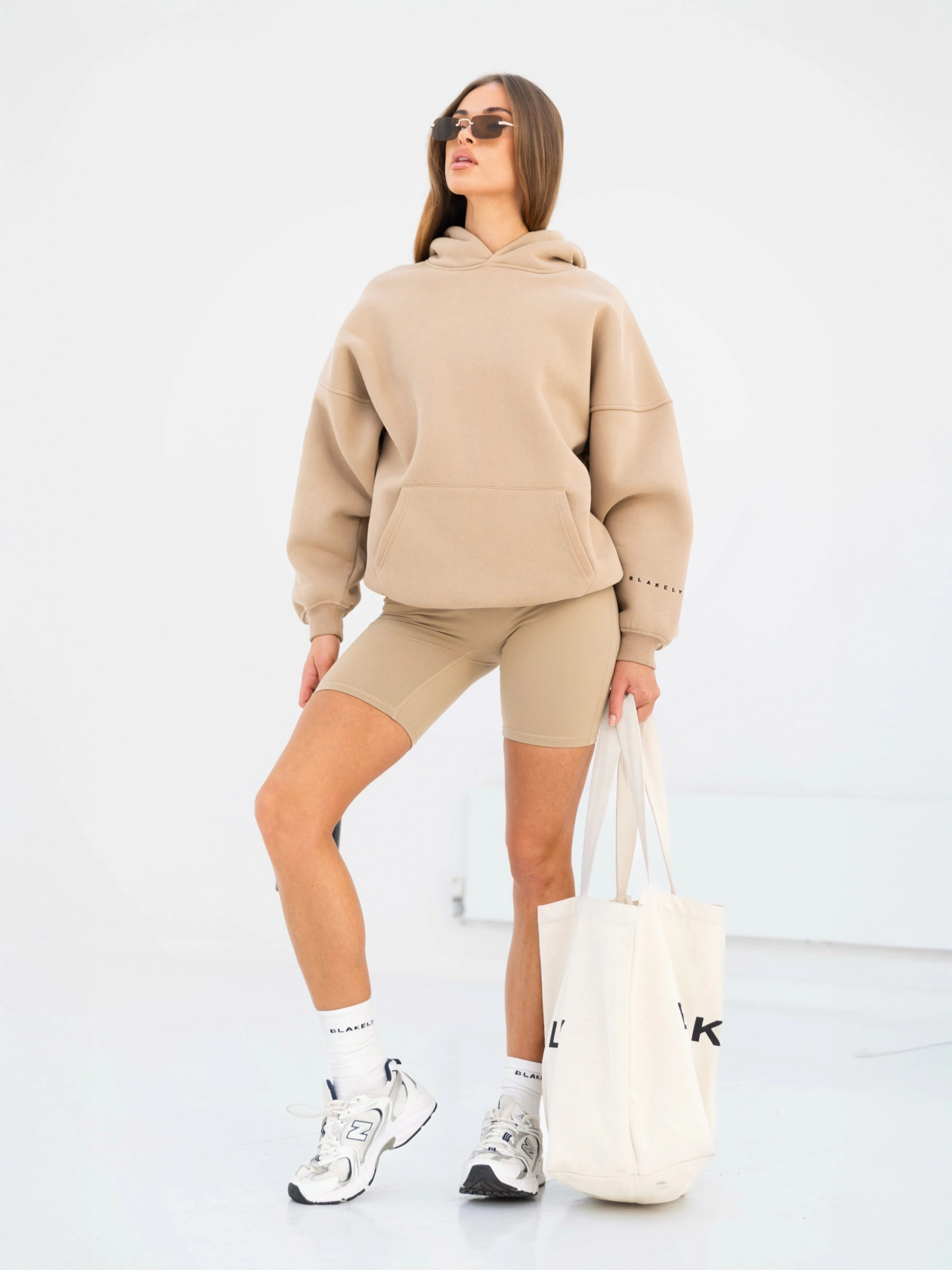 Comfortable Stretch Fit summer cover Isabel Oversized Hoodie - Tan