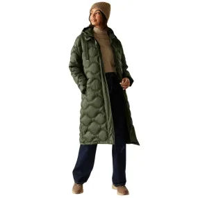 Non Irritating Tags Hidden Zipper Regatta Womens Embrie Longline Water Repellent Padded Jacket