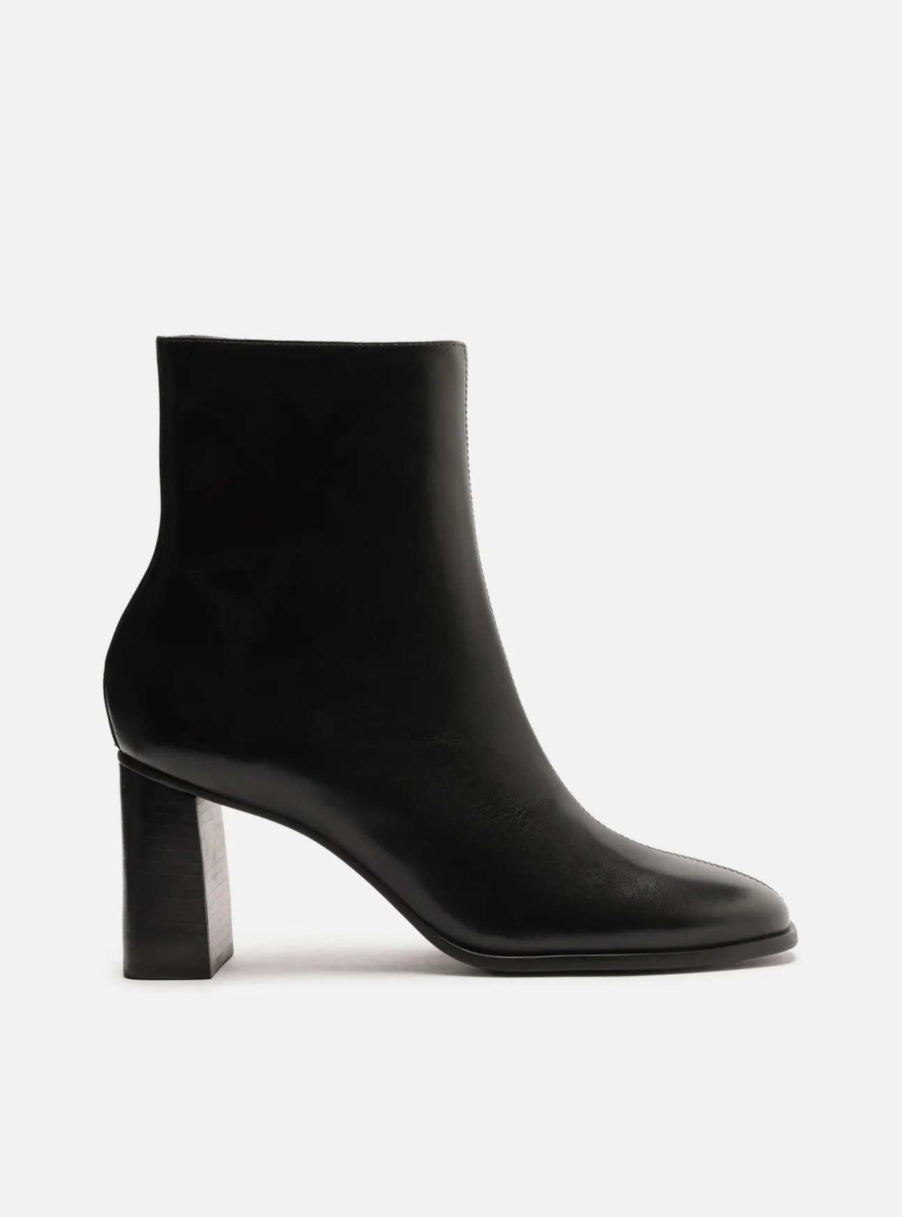 Regina Mid Block Leather Boot Equestrian