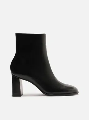 Flexible Sole Design Regina Mid Block Leather Boot