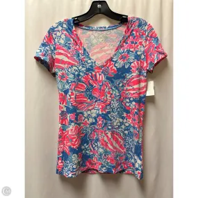 Top Short Sleeve Designer By Lilly Pulitzer In Pink, Size: S Recommended
