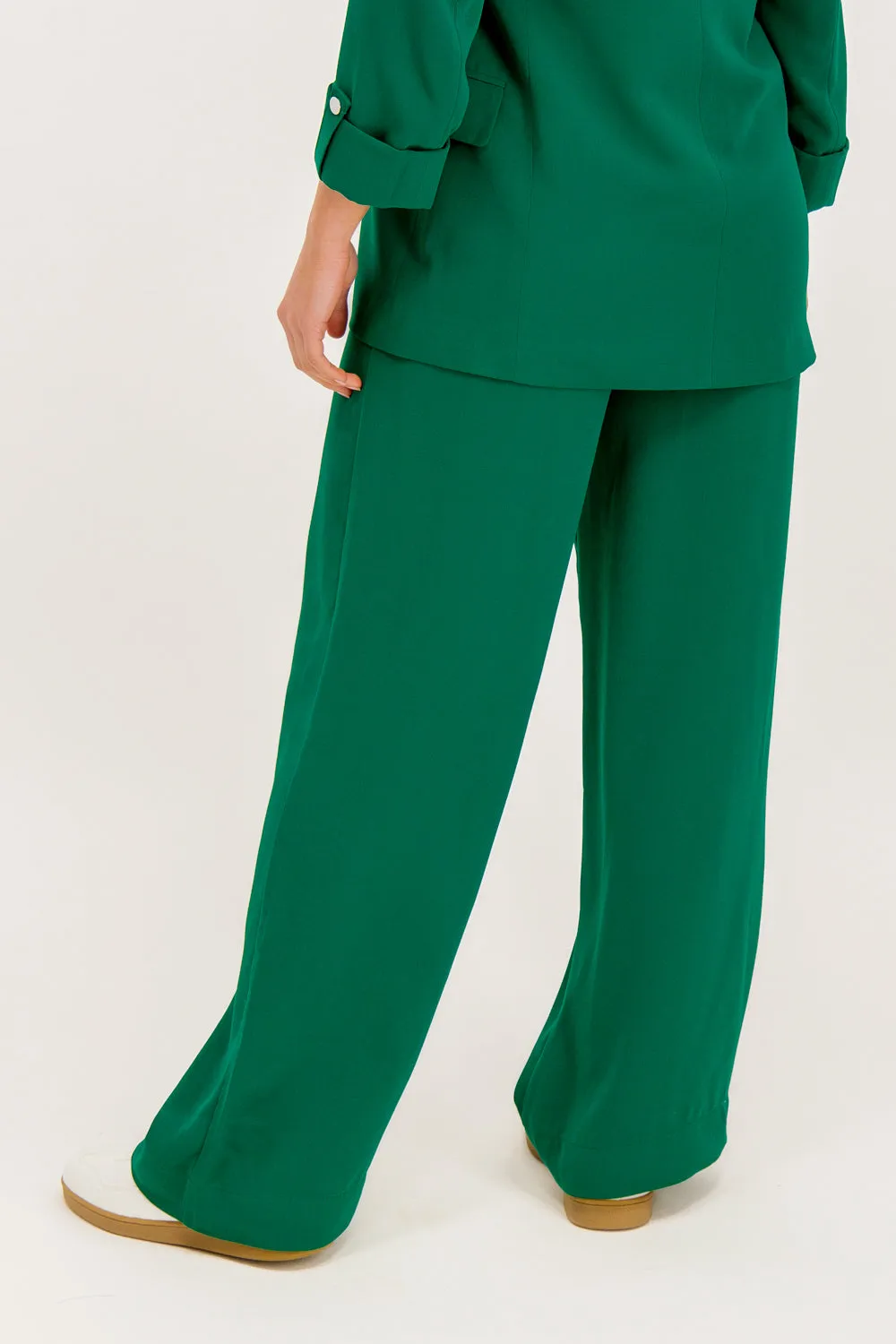 Leila Green Wide Leg Trousers Stable Shape
