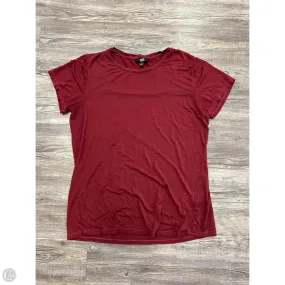 Breathable Stretch Minimal Style Trend Top Short Sleeve Designer By Paige In Maroon, Size: S