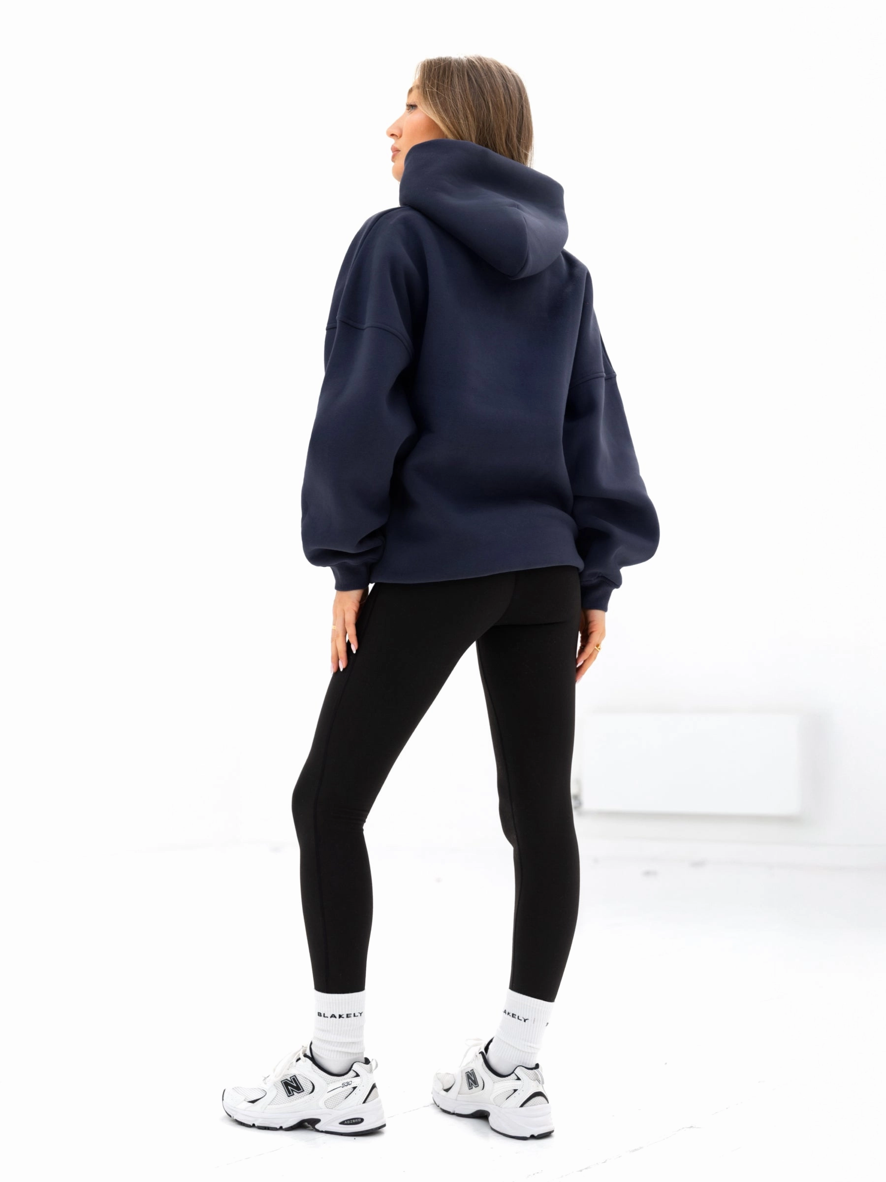 Melrose Oversized Hoodie - True Navy river rafting