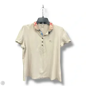 Top Short Sleeve Luxury Designer By Burberry In Beige, Size: Xs Bold Comfort Bold Design