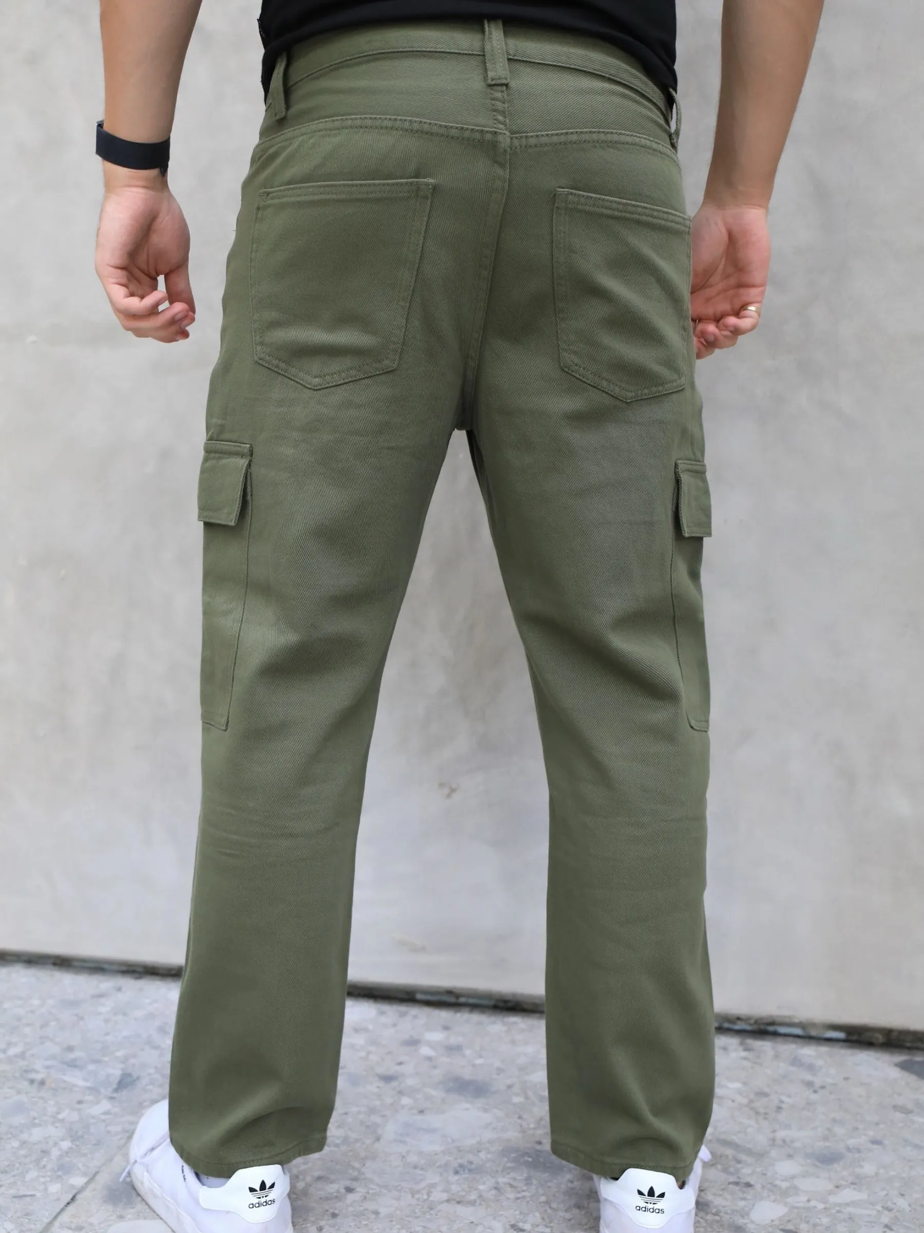 Relaxed Cargo Trousers - Khaki Green Streetwear Fan Night Out Closet Classic