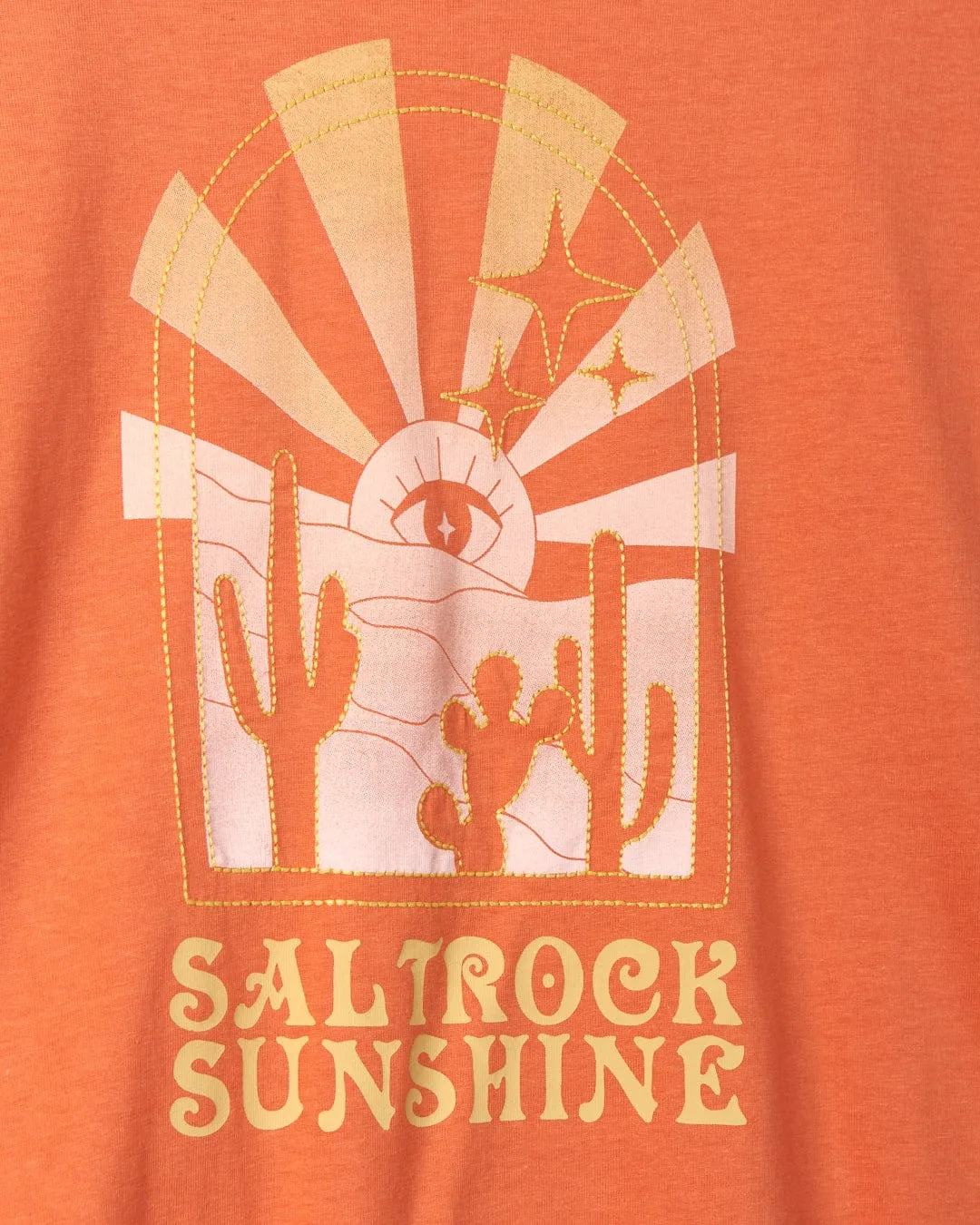 Saltrock Sunshine - Recycled Womens Cropped T-Shirt - Orange Basic Layer