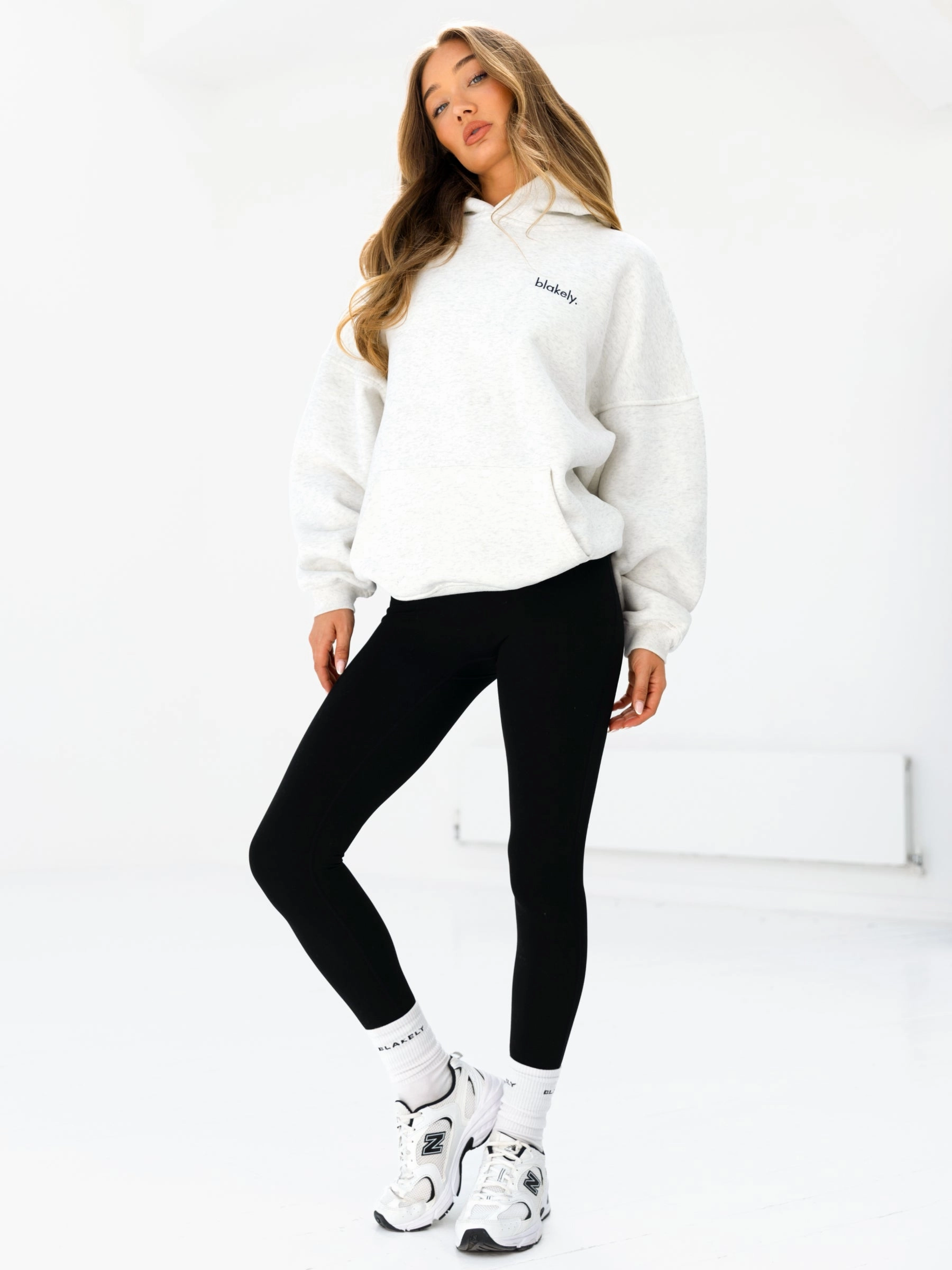 Sami Oversized Hoodie - Marl White Fit Flex Street Ready