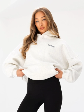 Sami Oversized Hoodie - Marl White Breathable Style Effortless Layer
