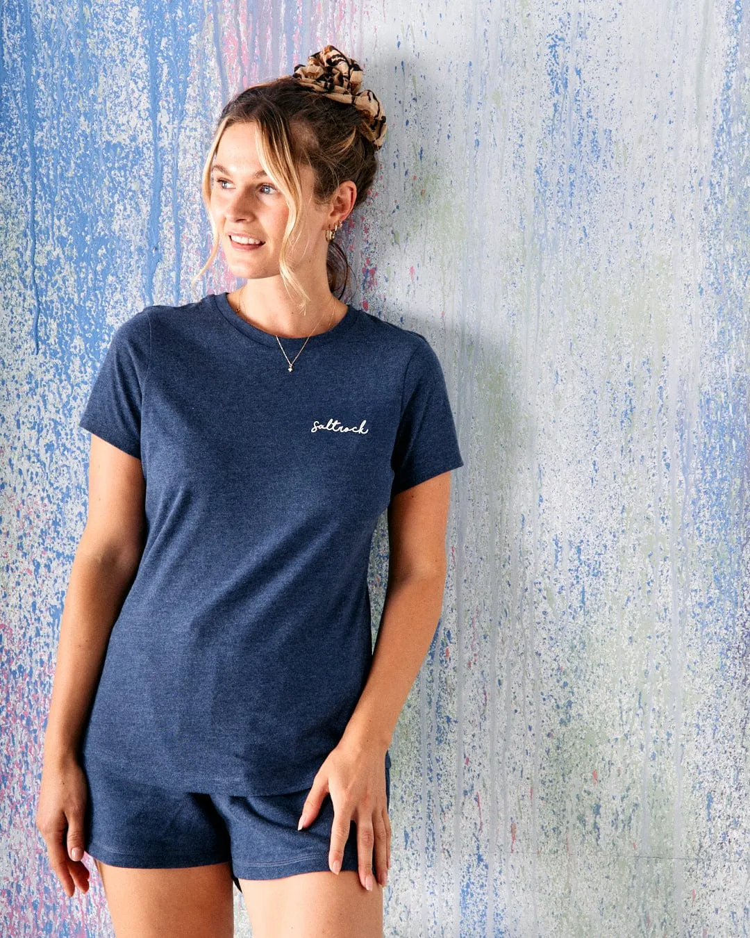 Velator - Womens Short Sleeve T-Shirt - Blue Marl Business Meeting
