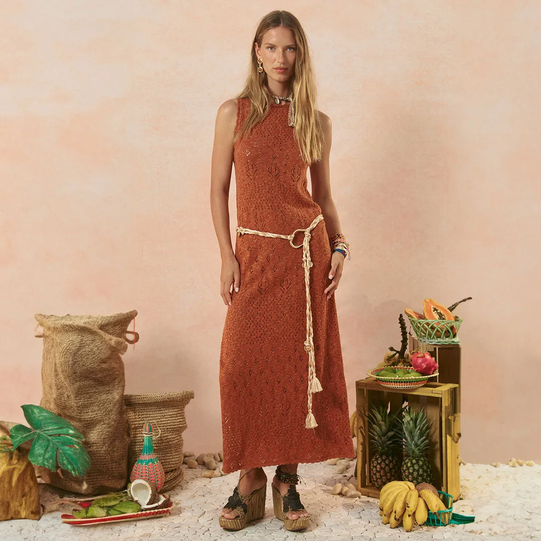Subtle Glow Rhodes Knit Maxi Dress