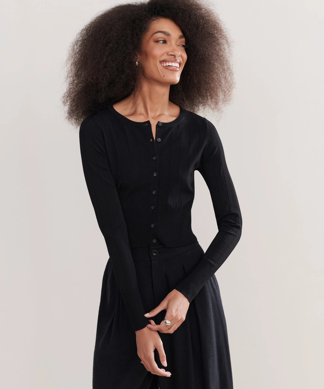 Essential Warmth Comfy Essentials Ribbed Finley Cardigan