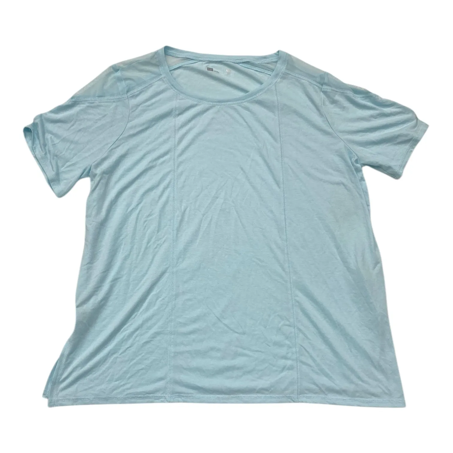 Stretch Knit Material Athletic Top Ss By Xersion In Blue, Size:Xxl