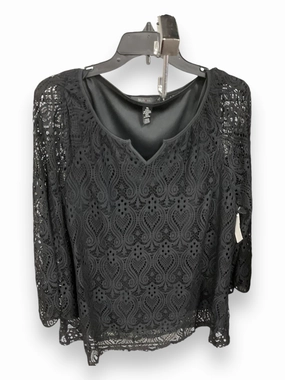 Top Long Sleeve By Style And Company In Black, Size: Xl MinimalistStyle Quick Access Zipper