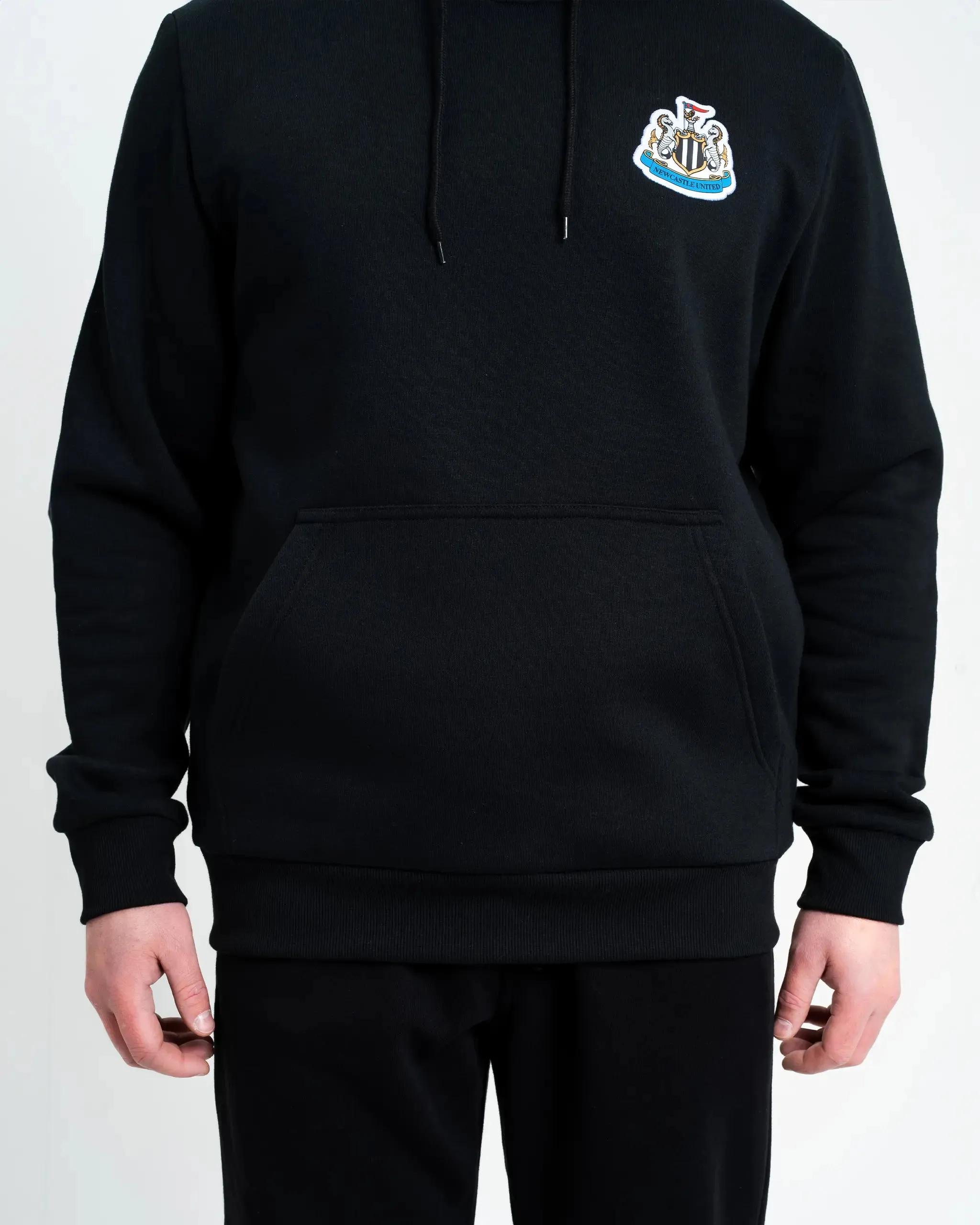 Newcastle United Men's Black Terrace Crest Hoodie Comfy chic