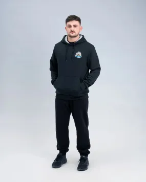 Newcastle United Men's Black Terrace Crest Hoodie Light Knitwear Trendy Knitwear