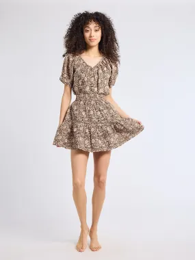 Chill Feel Rowan Skirt in Cocoa Floral