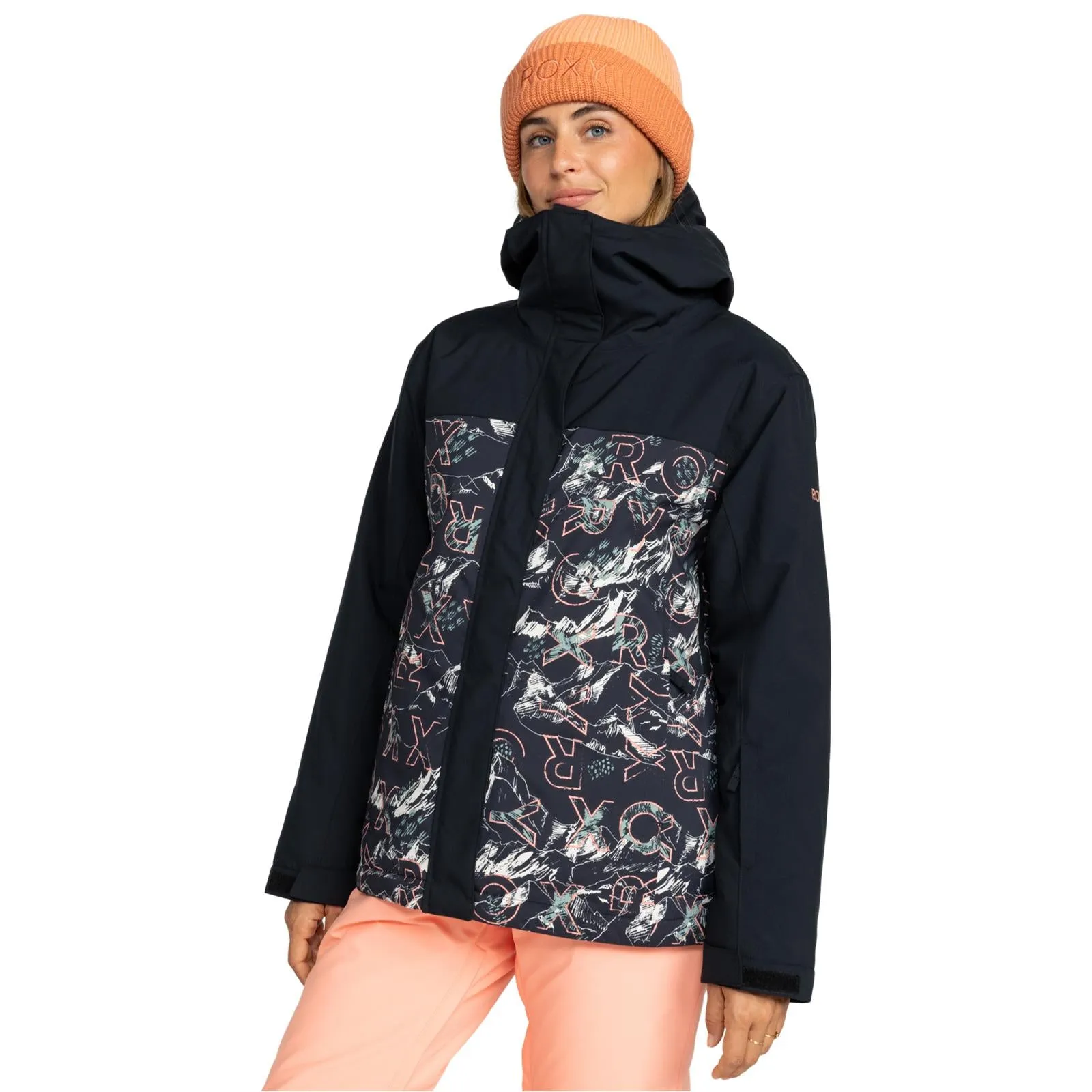 Roxy Womens Galaxy Snow Jacket Quick Access Closures