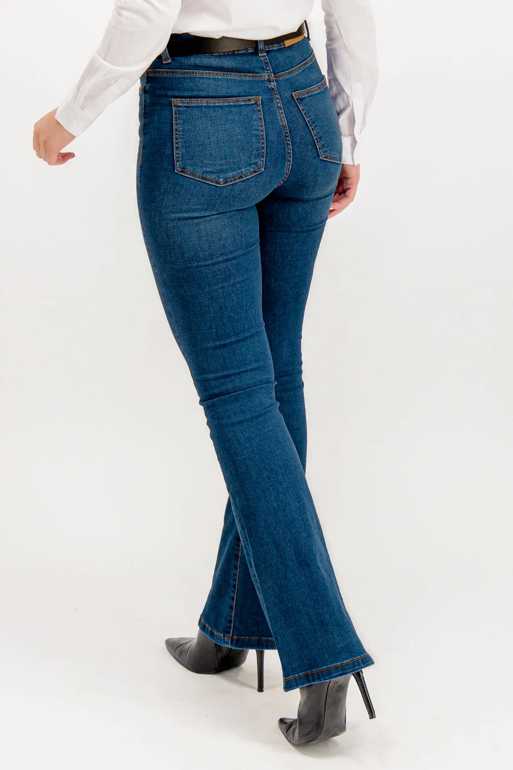 Tailored Wear Sallie High Waisted Flare Blue Jeans