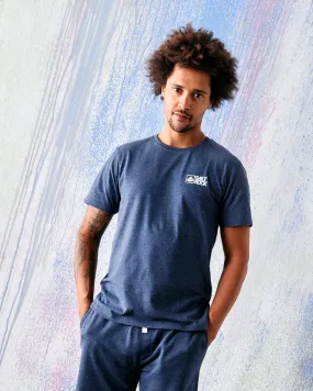 NonIrritating Fabric Comfy Fit Saltrock Original - Mens Short Sleeve T-Shirt - Blue Marl