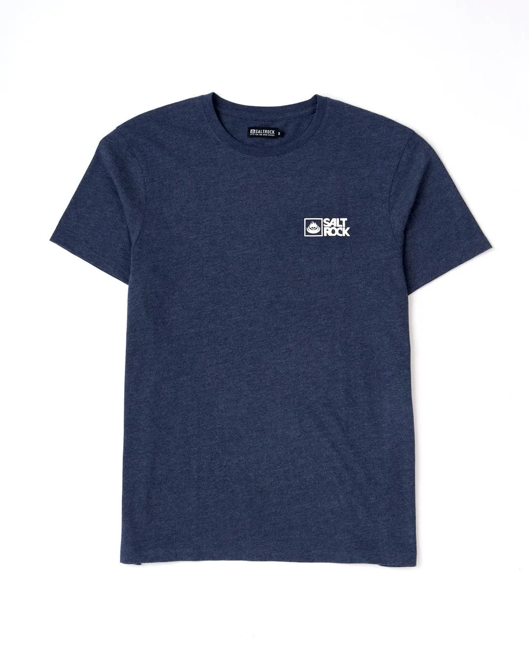 Smooth Flatlock Stitching Layered Look Wear Saltrock Original - Mens Short Sleeve T-Shirt - Blue Marl