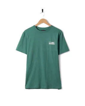Saltrock Original - Mens Short Sleeve T-Shirt - Dark Green Boat Neck Slim Style