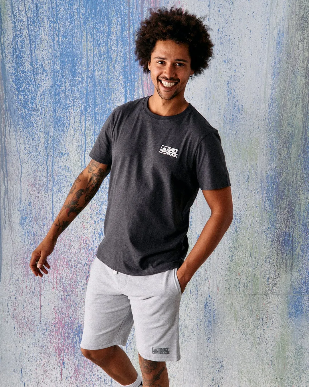 All Day Wear Chilly Wear Saltrock Original - Mens Short Sleeve T-Shirt - Dark Grey