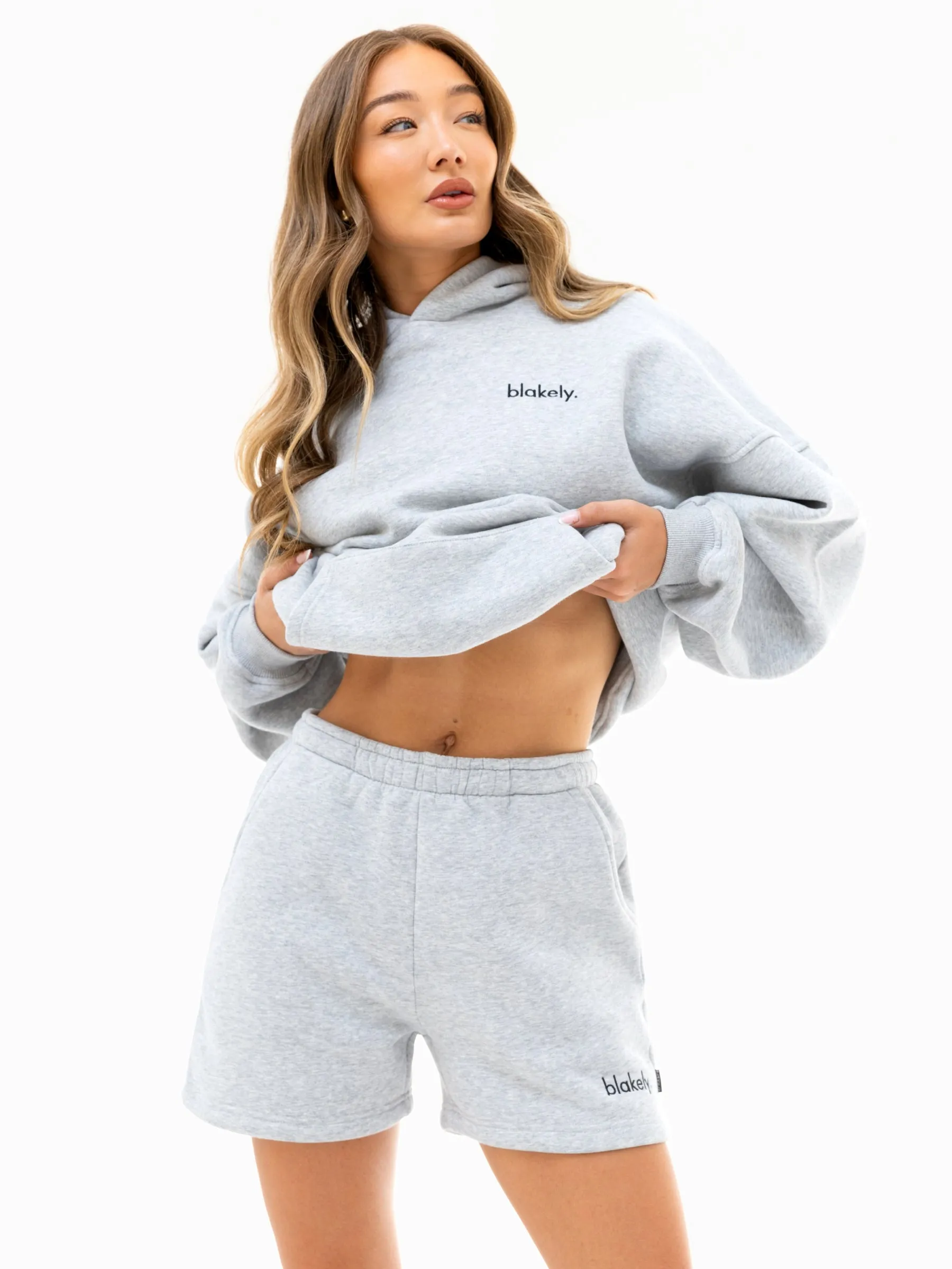 Sami Jogger Shorts - Marl Grey Secure Closure System Casual Shorts