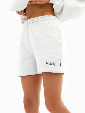 checked shorts quick dry Sami Jogger Shorts - Marl White