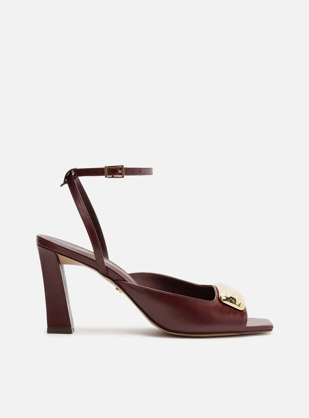 Cushioning Midsole Enhanced Lateral Support Greer Mid Block Leather Sandal