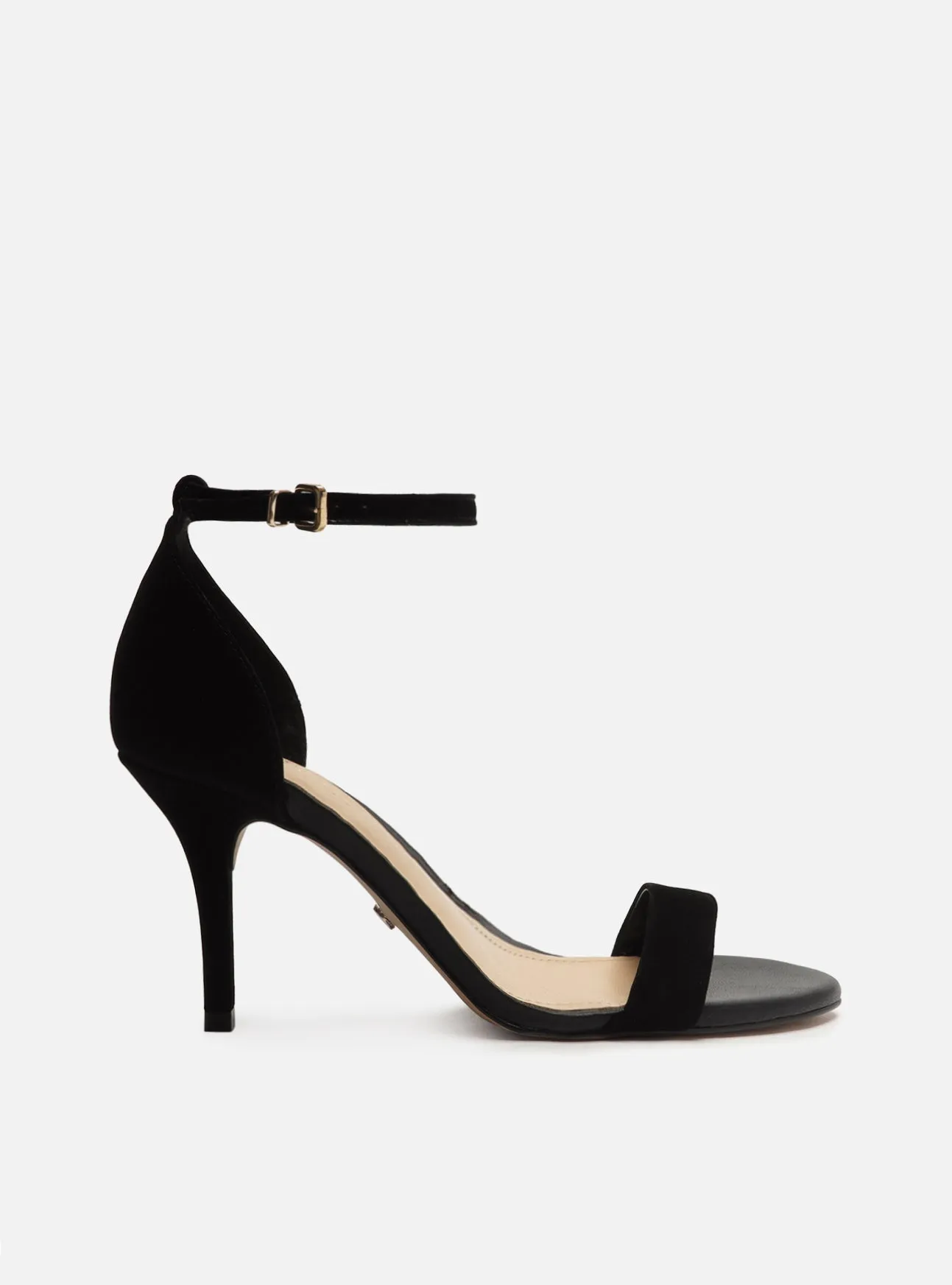 Isabelli Leather Stiletto Sandal buckle Clear Shape