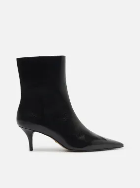 Sasha Low Stiletto Leather Boot High Traction Weather Resistant User