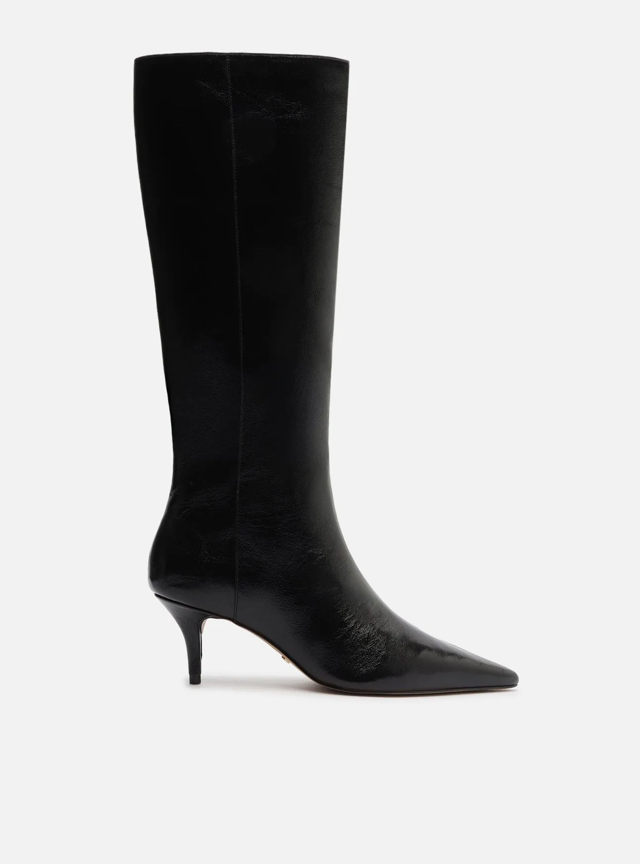 Sasha Low Stiletto Leather Boot Non Marking Tread