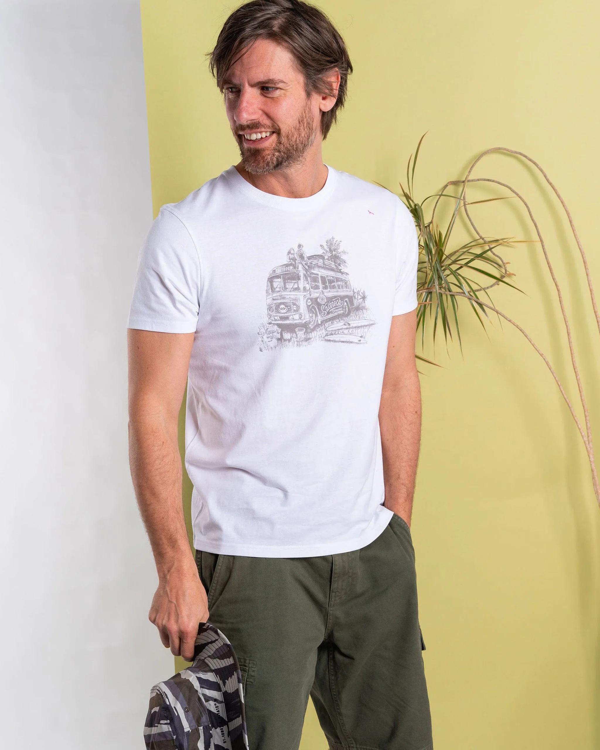 Surf Coach - Mens Short Sleeve T-Shirt - White Quick Fit Comfort