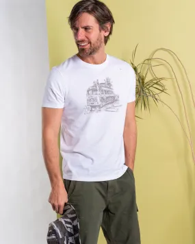 Surf Coach - Mens Short Sleeve T-Shirt - White Quick Fit Comfort