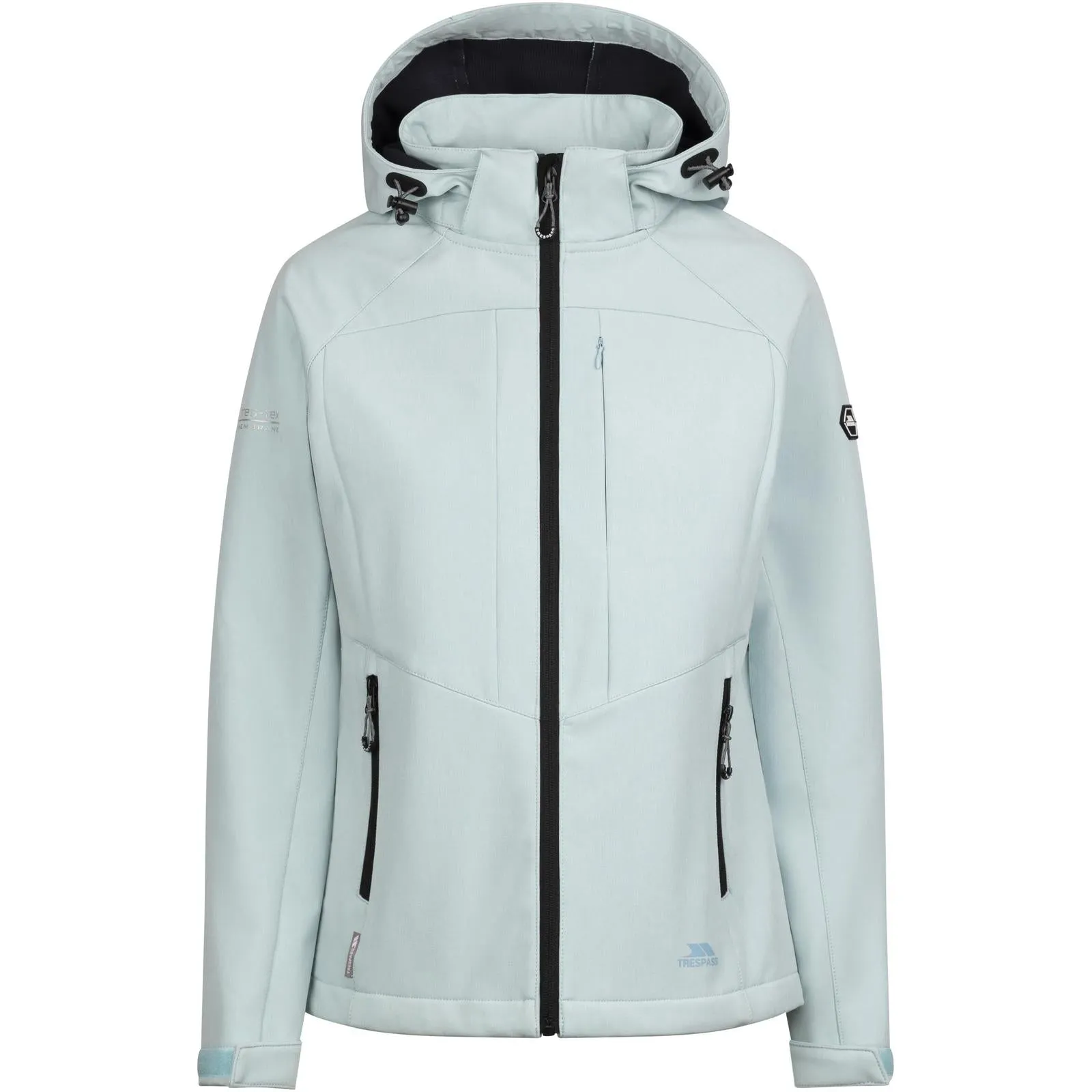 Trespass Womens Fryatt Zip off Hood Softshell Jacket Adjustable Cuff System