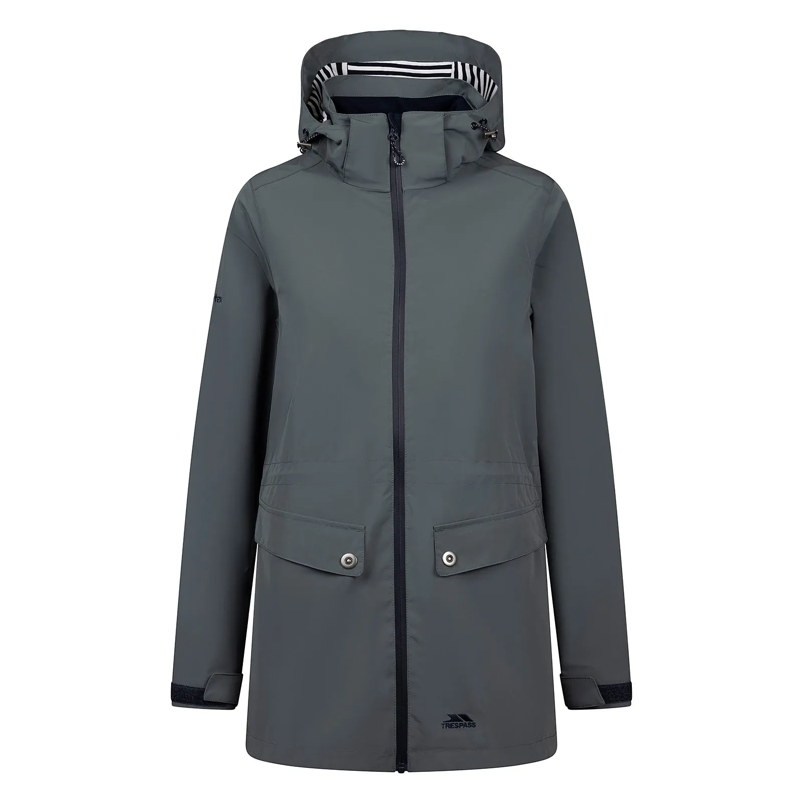 Long Length Comfy Essentials Trespass Womens Tiverton Hooded Waterproof Jacket
