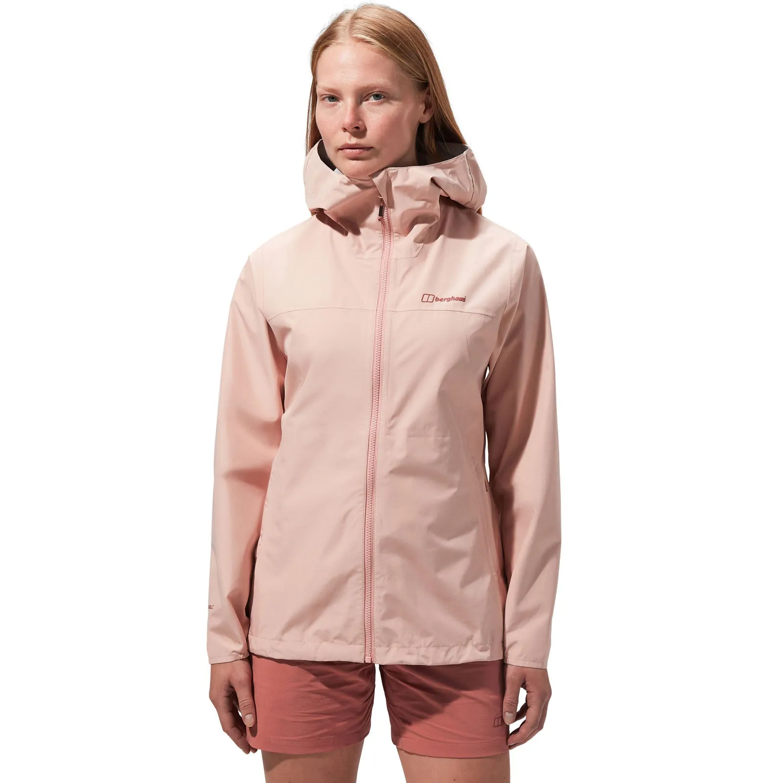 Berghaus Womens Deluge Pro 3.0 Waterproof Walking Jacket Bomber Cut Waterproof Zipper