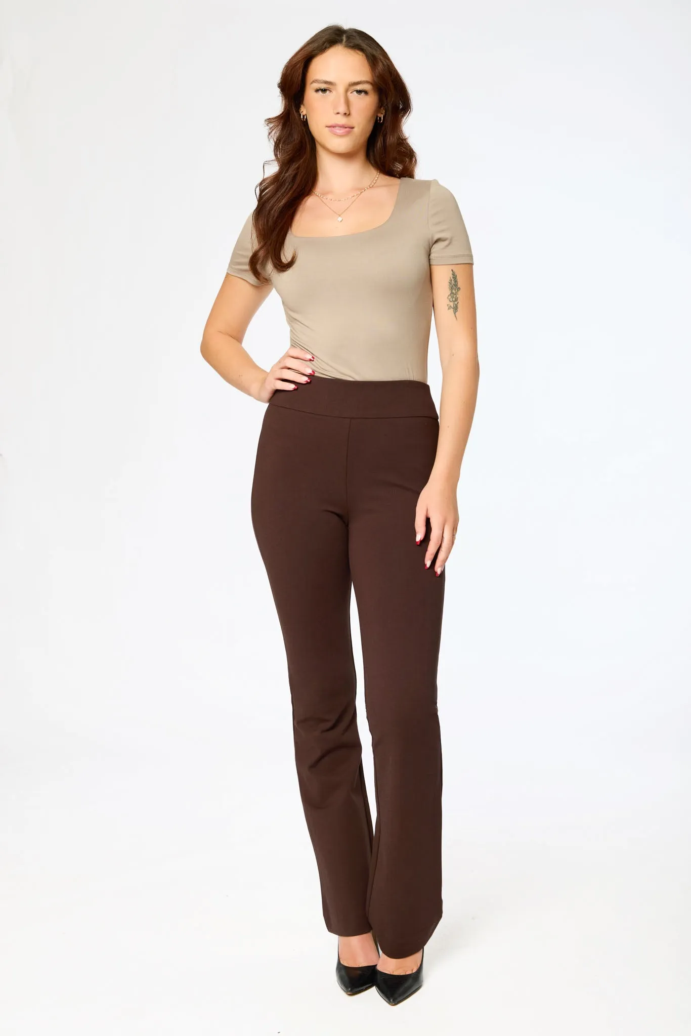 Seriously Slimming Bootcut Pant WrinkleResistantMaterial Rugged Wear