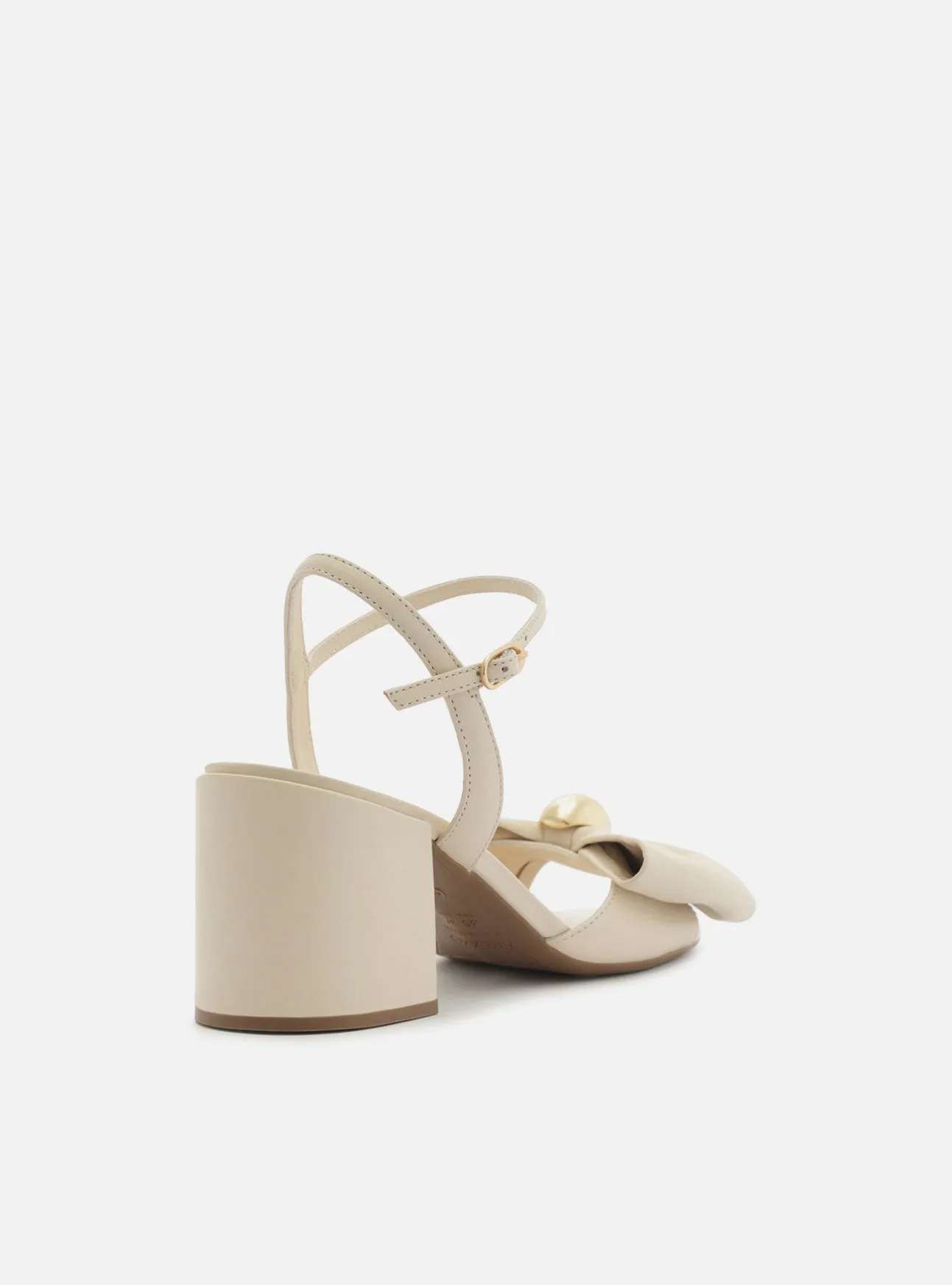 slim fit Rayna Mid Block Leather Sandal