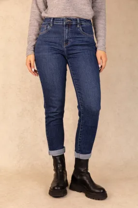 Formal Look Toxik Dark Wash High Waisted Boyfriend Jeans