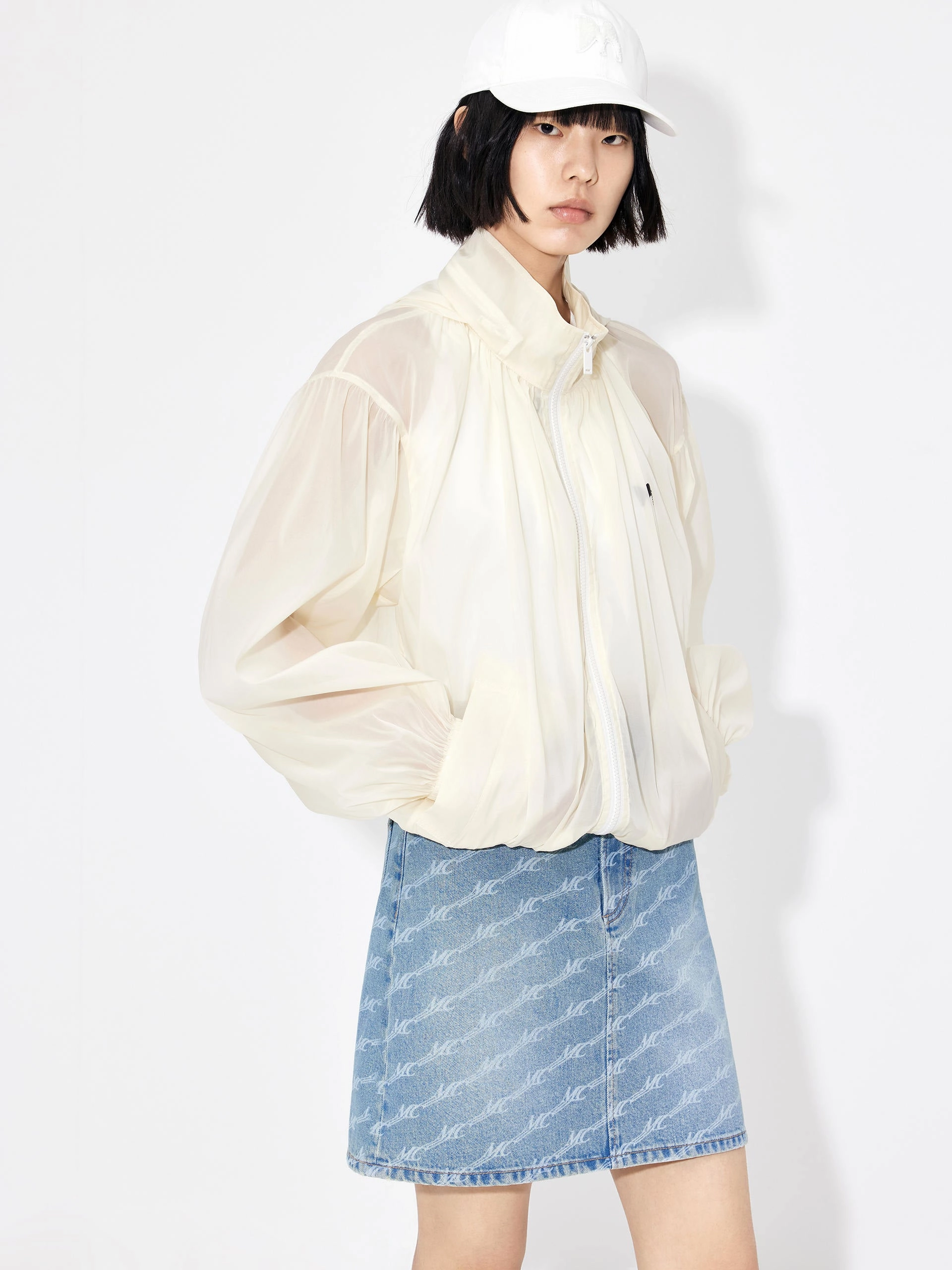Sheer Hoodie Jacket Tear Resistant Fabric
