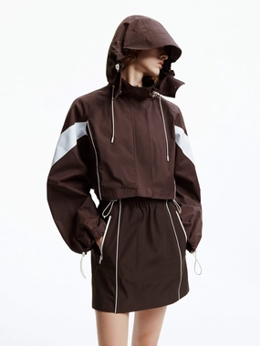 Anti Microbial Finish Ultra Fine Yarn Short Cut Hood Jacket