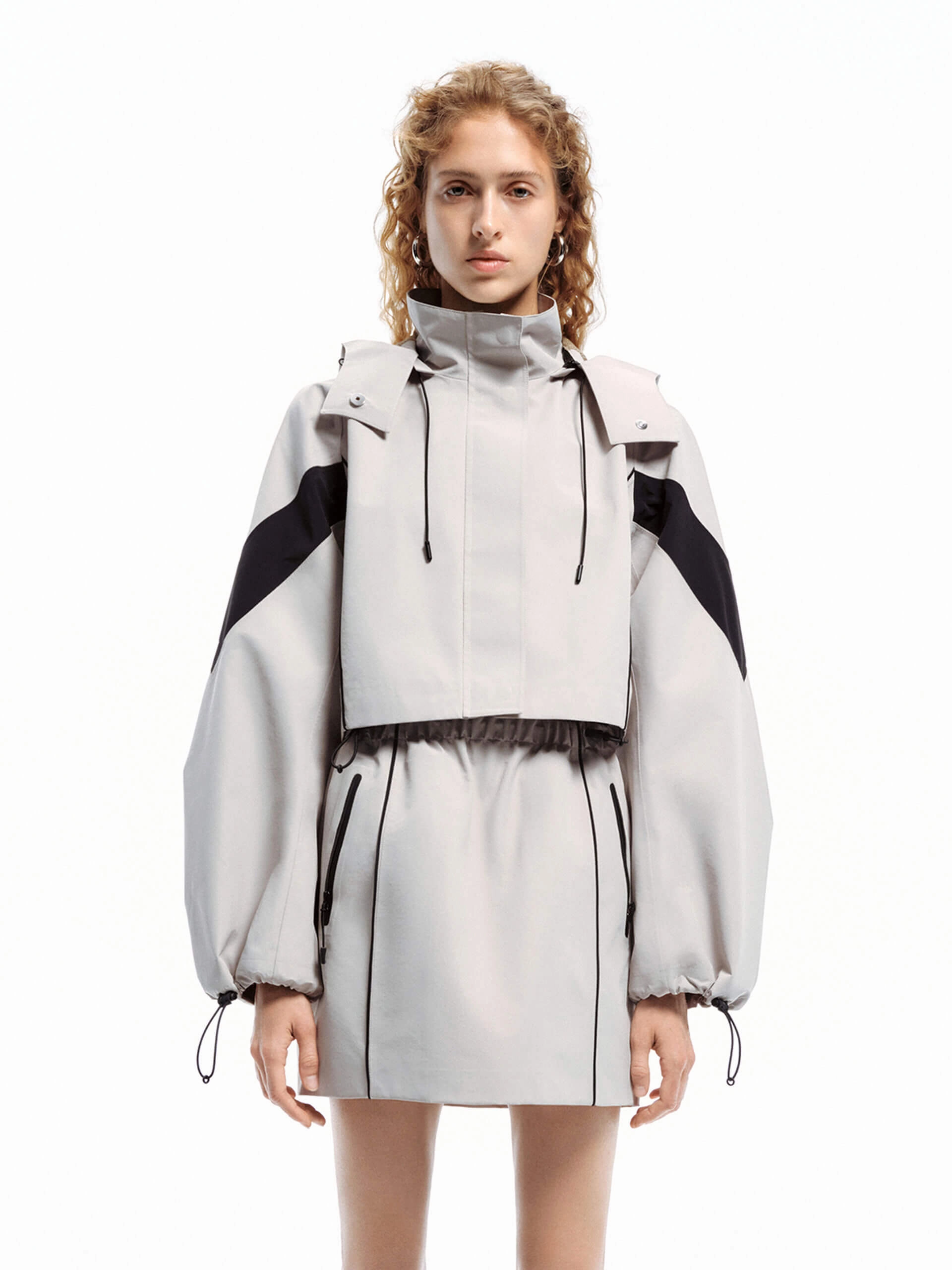 Quick Refresh Material Compression Fit Short Cut Hood Jacket