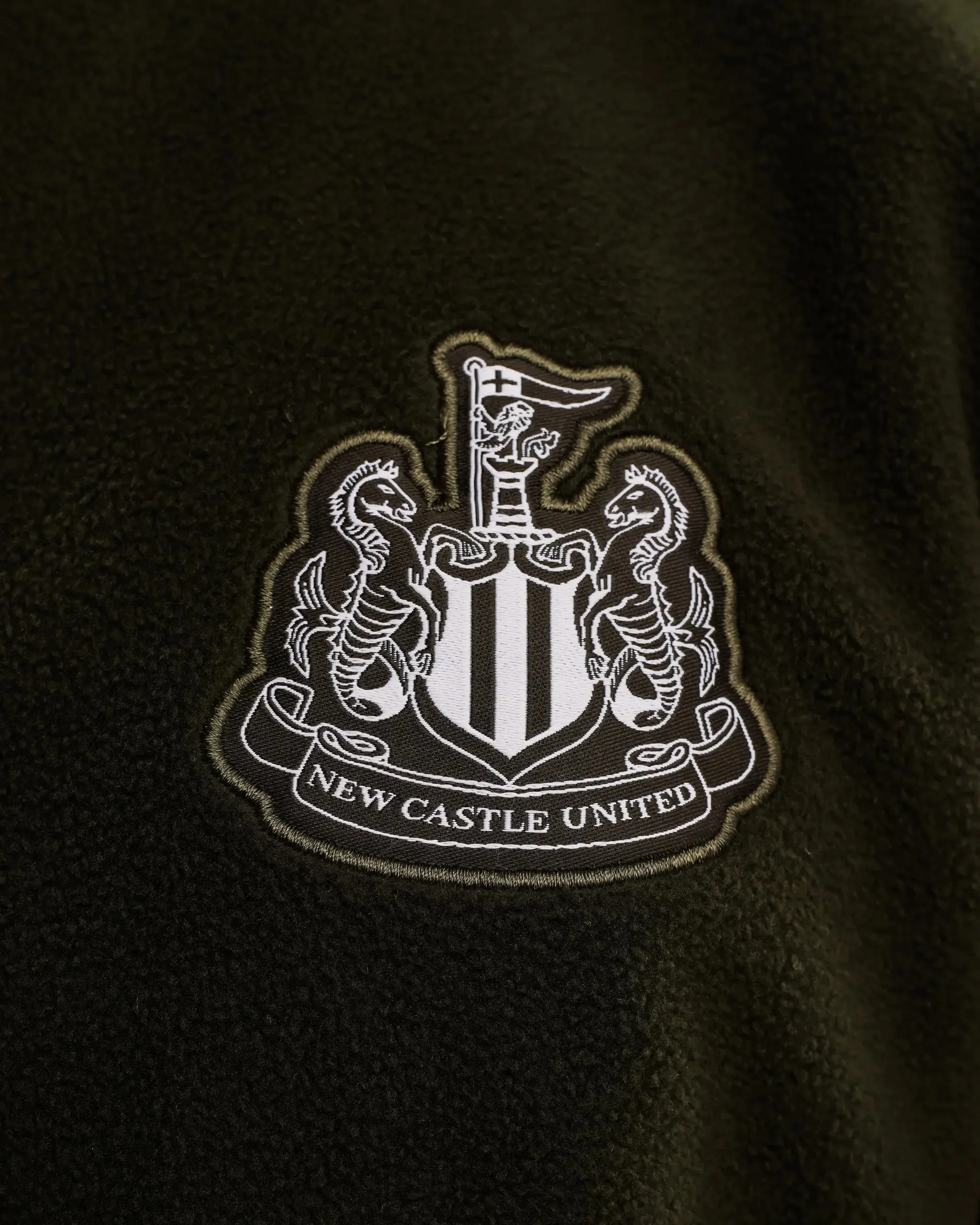 Newcastle United Men's Khaki Full Zip Fleece Heavyweight Warmth