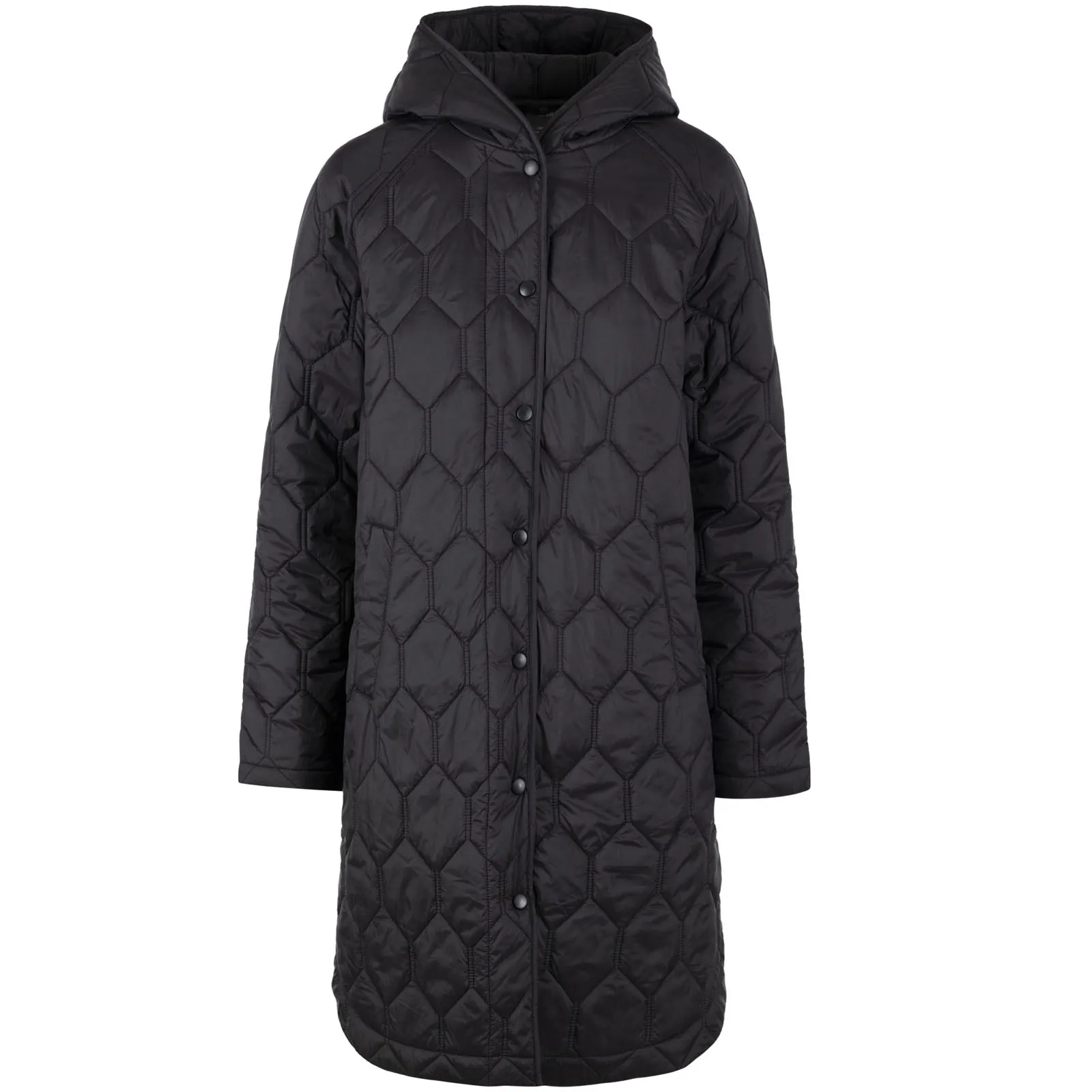 Travel Light Fit Rainy Day Trespass Womens Phase Hooded Longline Padded Jacket