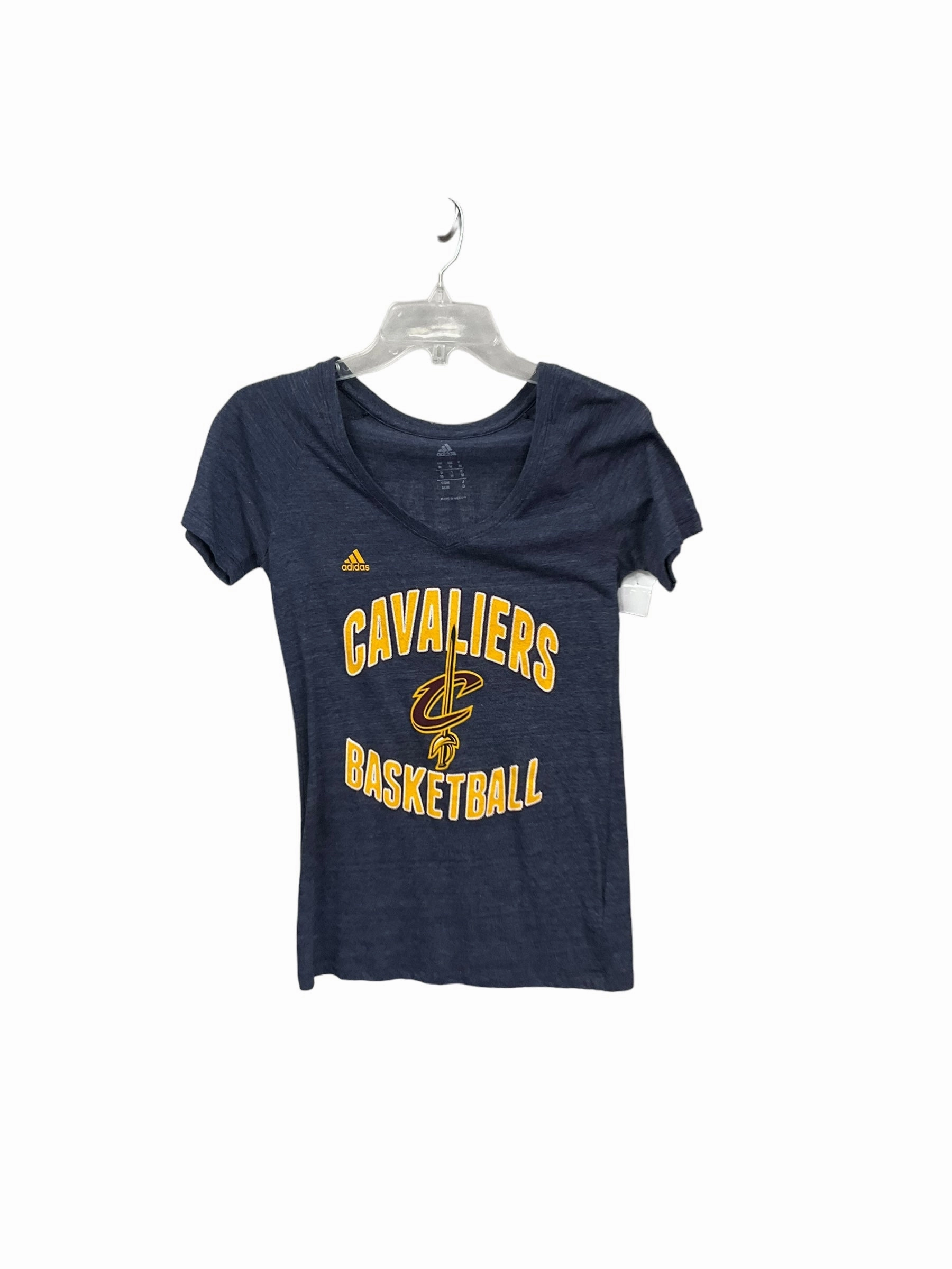 ZeroWastePattern Athletic Top Short Sleeve By Adidas In Navy, Size: M