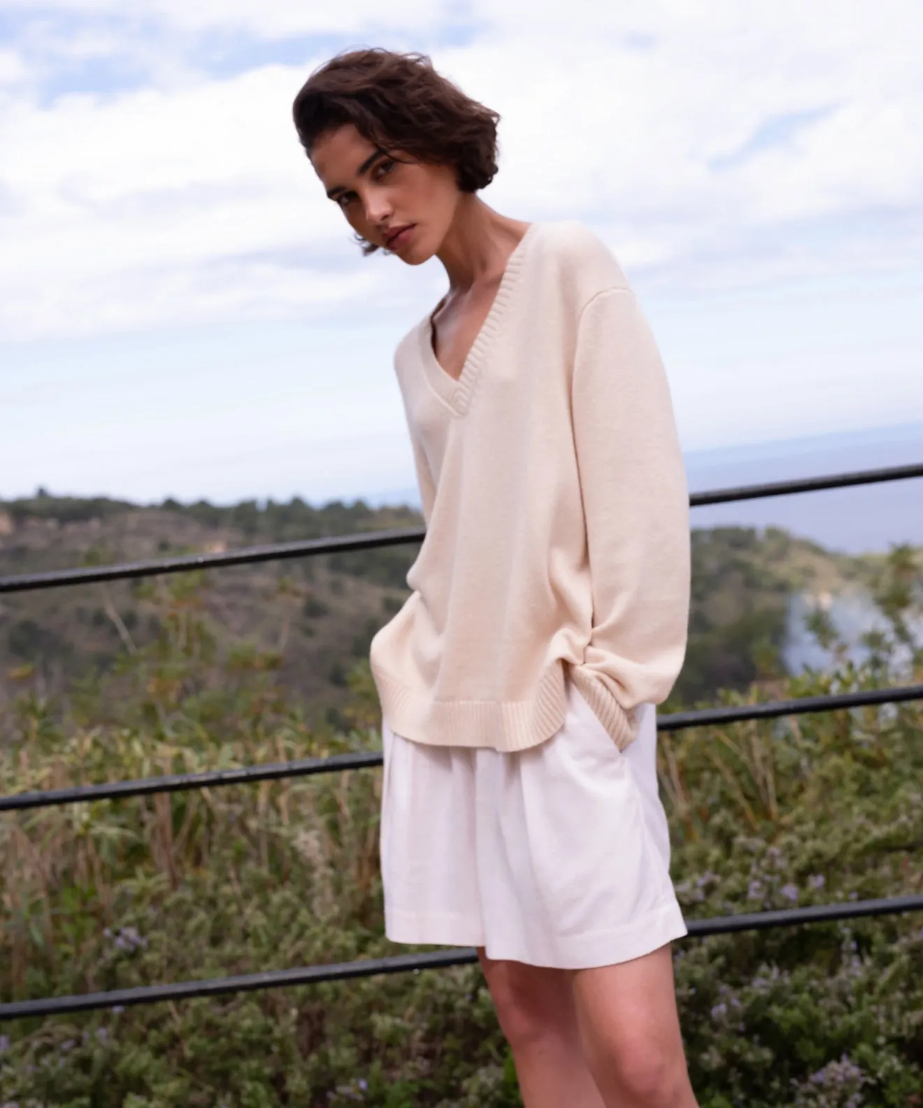 Comfy Winter Wear Cozy Knit Fit Simone V-Neck